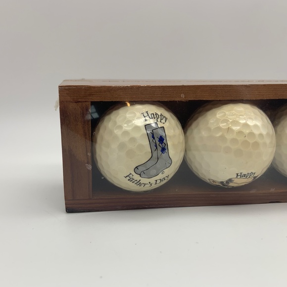 Vintage Happy Father's Day Golf Printed Golf Balls - Set of 3 - Picture 2 of 8